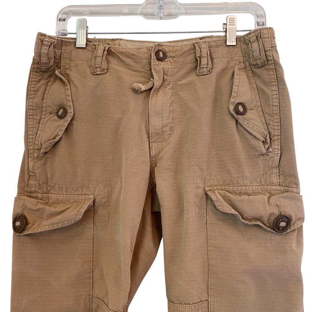Polo Ralph Lauren RLPC Trousers 30x29 Combat Tan Pants OG 107 GS Military Cargo - Picture 7 of 14